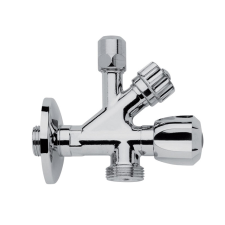 Кран-соединение Fima Carlo Frattini Sottolavabo F209/1CR с выходом на стир.машину, цвет хром