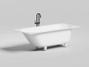 ванна из искусственного камня salini ornella 180х80х60 см, s-stone, белый матовый, 102322m