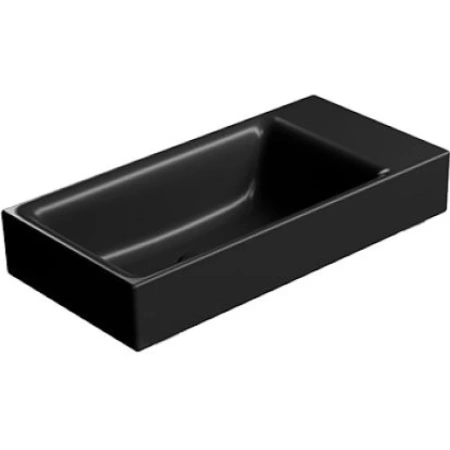 раковина gsi nubes 9637026 подвесная, 50x25 см, ardesia opaco (черный матовый)