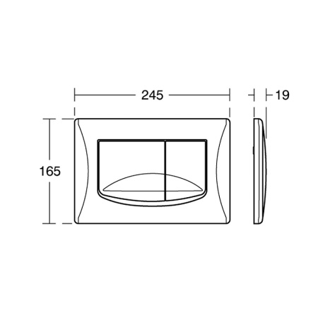 кнопка для инсталляции ideal standard river dual vv638584 цвет хром