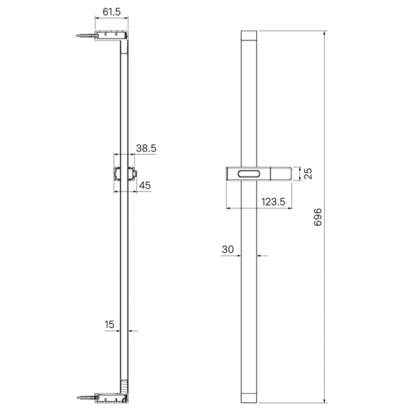 душевая штанга iddis slide sli70cli17 хром