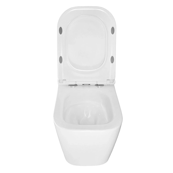 унитаз azario esconda az-2805e подвесной, безободковый, с сиденьем микролифт, слив "торнадо", 49x34.5x35 см, белый