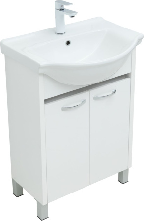 тумба под раковину aquanet донна 00294390 55.5x29.5 см, белый глянец
