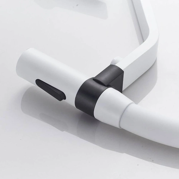 смеситель для кухни shevanik s278c с подключением к фильтру, гибким изливом, белый