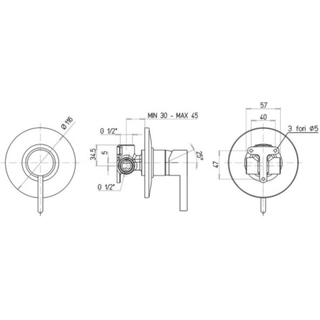 смеситель для душа paini brera 74pj690
