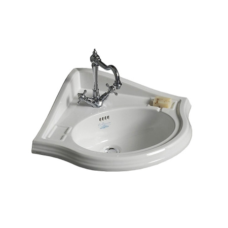 раковина подвесная simas arcade ar 884 bia 1 hole 57.5x57.5x28.5 см, угловая, белая