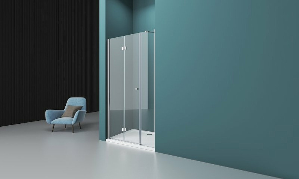 душевая дверь belbagno albano 140 albano-bs-13-80+60-c-cr профиль хром стекло прозрачное