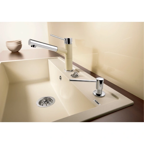 смеситель для кухни blanco alta-s compact хром/черный 526161