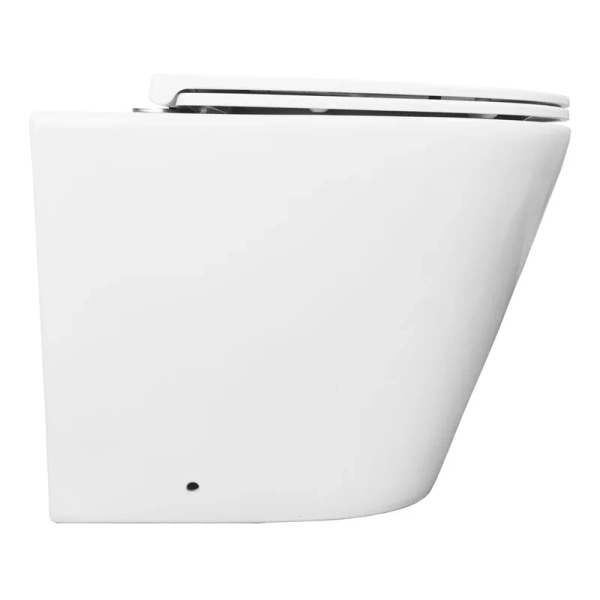 унитаз azario az-1003d-uq1 приставной, безободковый, слив "торнадо", с сиденьем микролифт, 58х36х43 см, белый
