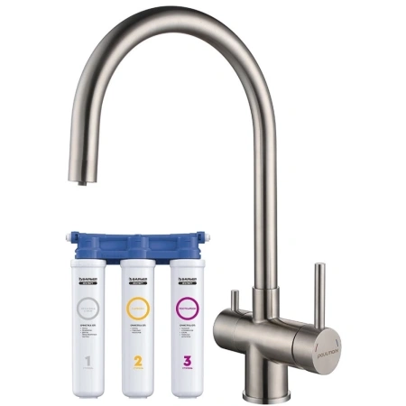 Смеситель для кухни с фильтром Paulmark Heller HE213218-SS + H851P00