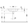 раковина полувстраиваемая duravit me by starc 83 см 2342830000