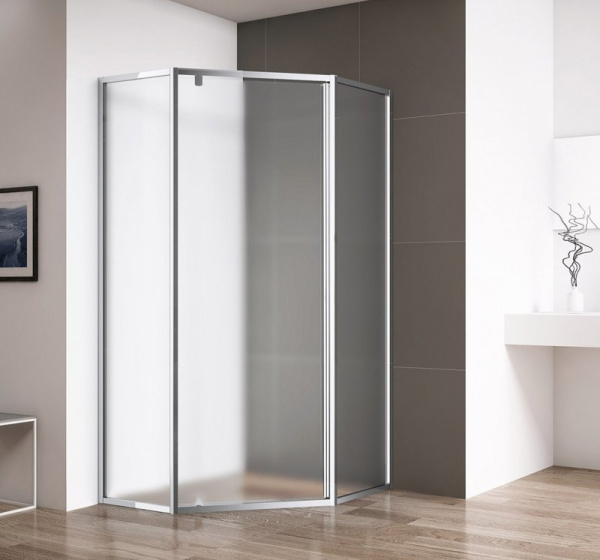 душевой уголок cezares eco eco-o-p-1-100-p-cr 99,5x99,5 см, профиль хром, стекло текстурное