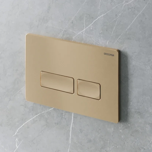 клавиша для инсталляции grossman grossman pragma 700.k31.03.310.310 для унитаза, пластик, матовое золото