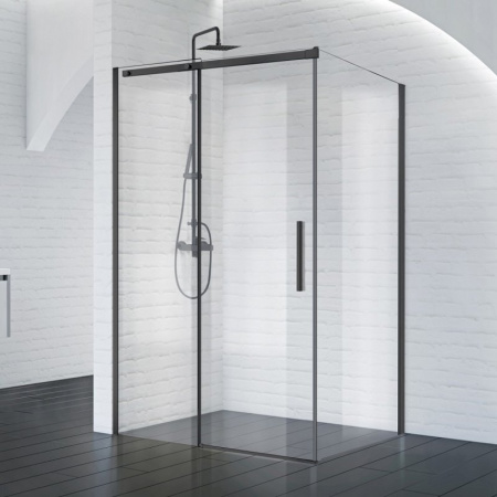 душевой уголок belbagno acqua 110×90 acqua-ah-1-110/90-c-cr профиль хром, стекло прозрачное