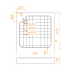 душевой поддон из стеклопластика rgw smc-w 90×90 57350199-01 белый