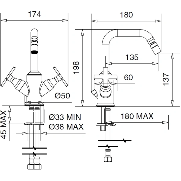 смеситель migliore sirius 28168 для биде, без донного клапана, хром смеситель migliore sirius 28168 для биде, без донного клапана, хром