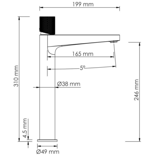 смеситель для раковины wasserkraft fulda 5203h