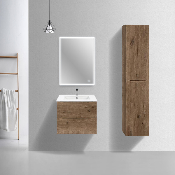 тумба под раковину vincea mia slim 60 vmc-2mc600s1vo подвесная v.oak