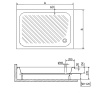 душевой поддон rgw acrylic b/cl-s 100x90 16180290-51 белый