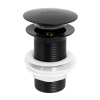 Донный клапан для раковины BelBagno BB-SC-NERO click-clack черный матовый