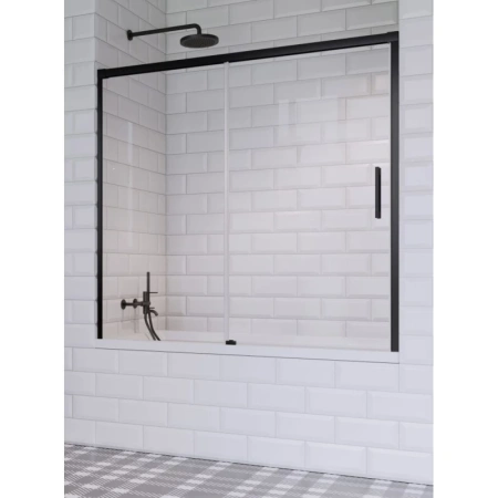 Шторка для ванны Radaway Idea Black PN DWJ 140 Left 10003140-54-01L прозрачное