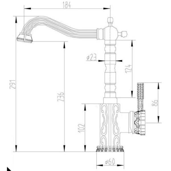 смеситель для кухни zorg antic a 109k-br