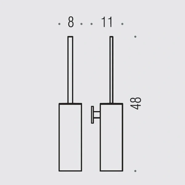 Ёршик для унитаза Colombo Design Look B1607.HPS1 настенный, PVD нержавеющая сталь