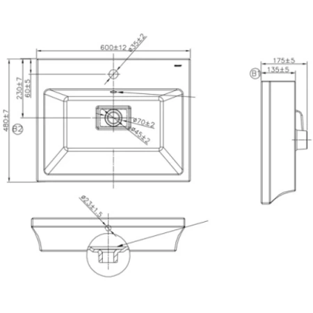 раковина накладная bravat phillis (c22192w-1-eng)