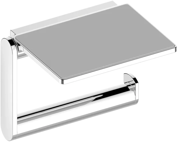 Держатель туалетной бумаги Keuco Plan 14973 с полкой для телефона, хром