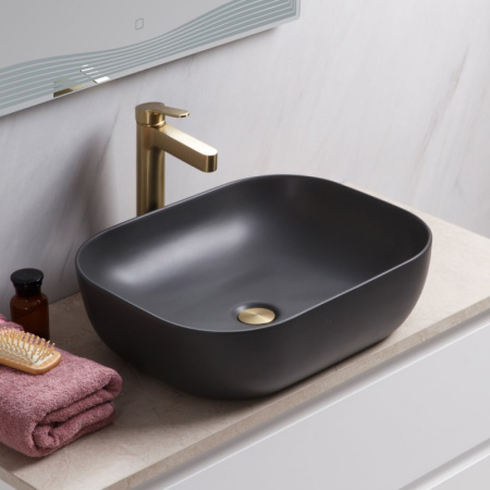 раковина-чаша belbagno 50 bb1302-h316 бежевая матовая