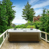 Jacuzzi Jacuzzi J375 Минибассейн 231x231x95см, отдельностоящий, Bluewave Stereo System, панель Modern hardwood, цвет акрила: Platinum