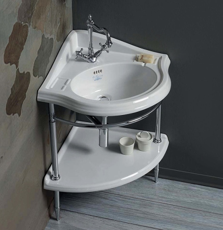 раковина подвесная simas arcade ar 884 bia 1 hole 57.5x57.5x28.5 см, угловая, белая