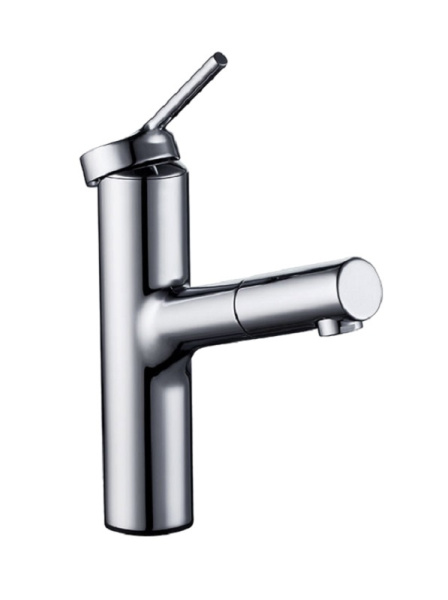 смеситель для раковины bravat affability f1172217cp-1 с вытяжным изливом цвет хром