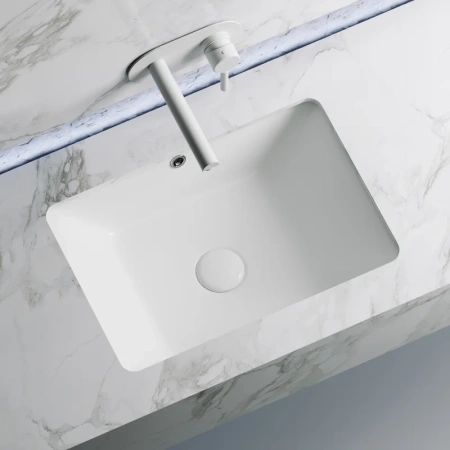 раковина ceramicanova element cn6045 встраиваемая, снизу, 55.2x40 см, белая