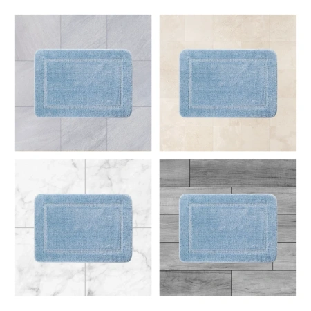 коврик для ванной комнаты, 65х45, микрофибра, голубой, iddis promo (psqs04mi12)