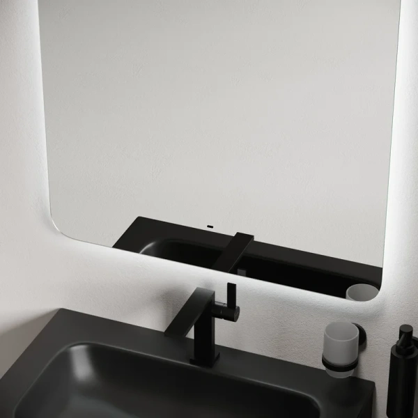 зеркало для ванной комнаты sancos ray 700x1000 c подсветкой, ra700