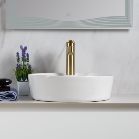 раковина накладная belbagno 45 bb1306, белая