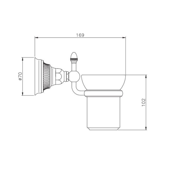 Мыльница Nicolazzi Impero 1487GO36 подвесная, цвет: золото