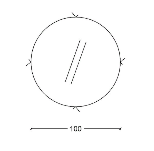 зеркало boheme armadi art rombo 100 545-100-b с подсветкой с сенсорным выключателем