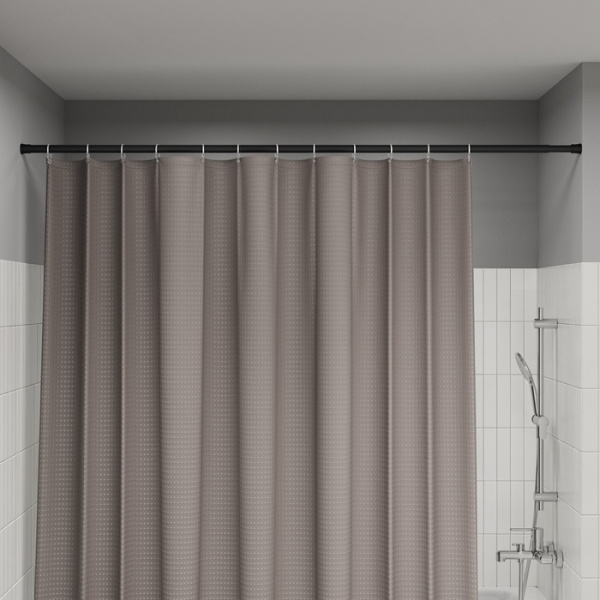 Карниз для ванной комнаты IDDIS Elegante SRB0120i14 110-200 см, черный матовый