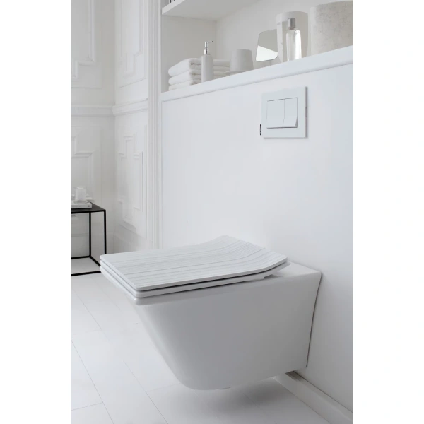 унитаз подвесной jacob delafon grands boulevards edw102-00 безободковый, белый