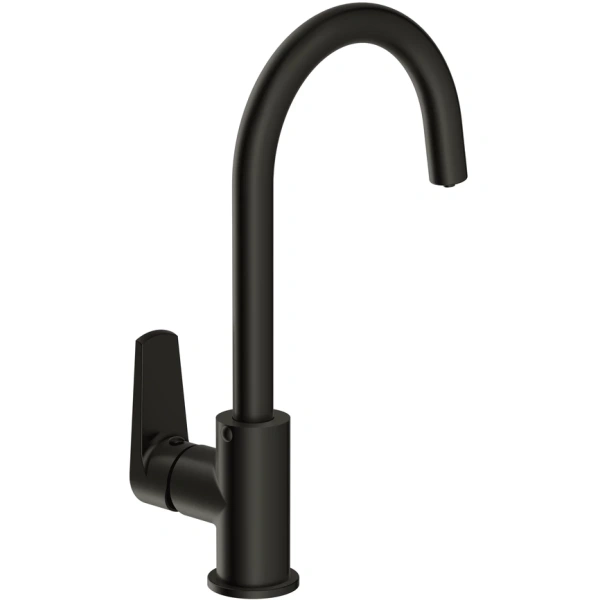 смеситель для кухни cersanit moduo a68221 с подключением к фильтру, черный матовый
