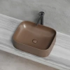 раковина ceramicanova element cn6052mdb накладная, 50.5x38 см, темно-коричневая матовая
