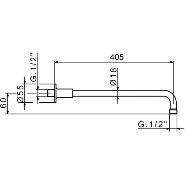 кронштейн для душа 405 мм migliore ricambi lux 27402
