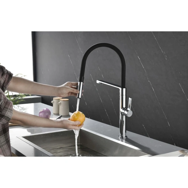 смеситель для кухни paulmark barrel ba214029-cr, цвет хром