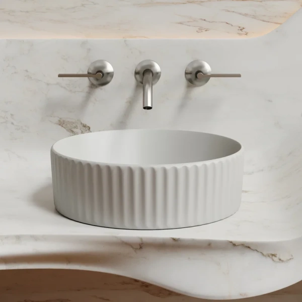 раковина ceramicanova element cn6057msg накладная, ø36 см, серая матовая