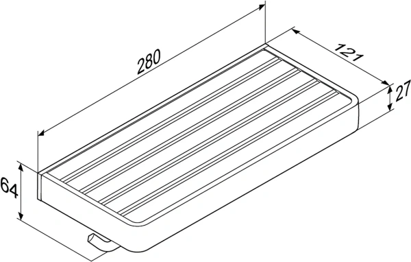 Держатель туалетной бумаги Damixa Jupiter DA77341900 с полкой для телефона, двойной
