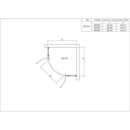 душевой уголок rgw stilvoll sv-53b 100x100 профиль черный