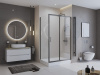душевой уголок belbagno uno 100×80 uno-195-ah-1-100/80-p-cr профиль хром, стекло рифленое