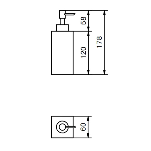Дозатор для мыла настольный Fantini Linea 92 02 7752 хром